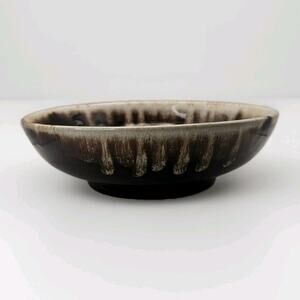 Pfaltzgraff Gourmet Brown Drip Pottery Large 10" Serving Bowl Vintage